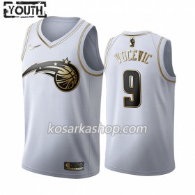 Dres Orlando Magic Nikola Vucevic 9 Nike 2019-20 Bijela Golden Edition Swingman - Dječji